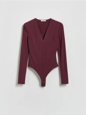 Reserved - Body z długim rękawem - ciemnofioletowy