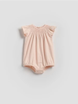Reserved - Body z falbankami - pastelowy róż