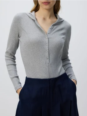 Reserved - Body z kapturem - jasnoszary