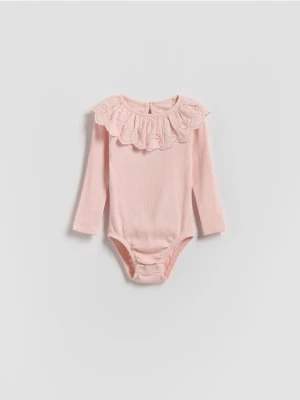 Reserved - Body z kołnierzykiem - pastelowy róż