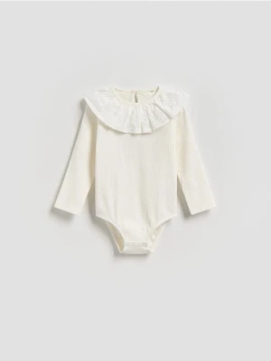 Reserved - Body z kołnierzykiem - złamana biel