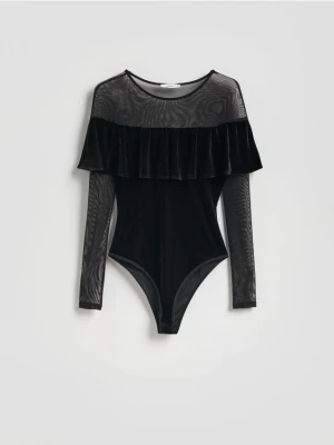Reserved - Body z siateczkowymi wstawkami - czarny
