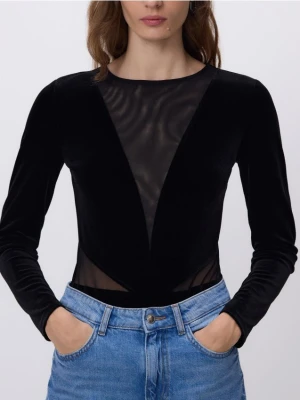 Reserved - Body z siateczkowymi wstawkami - czarny