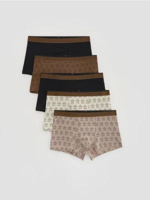 Reserved - Bokserki ze świątecznym wzorem 3 pack - beżowy