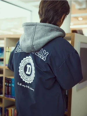 Reserved - Bomberka z kapturem - granatowy