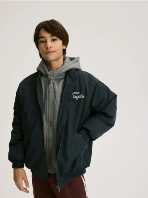 Reserved - Bomberka z kapturem - granatowy