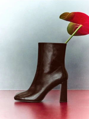 Reserved - Botki na obcasie - brązowy