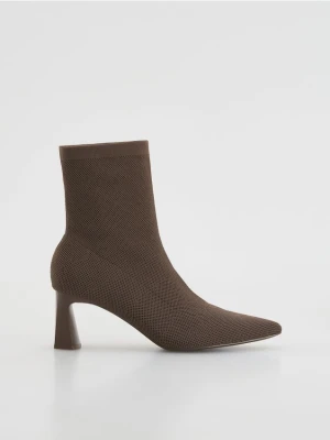Reserved - Botki na obcasie - brązowy