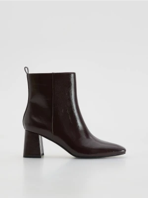 Reserved - Botki na obcasie - mahoniowy