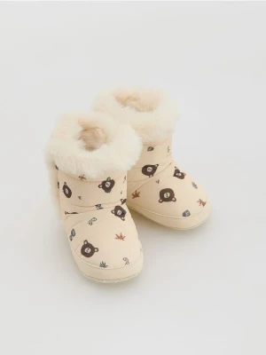 Reserved - Botki z futerkiem - beżowy