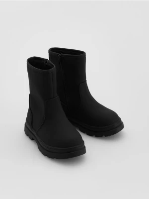 Reserved - Botki z imitacji skóry - czarny