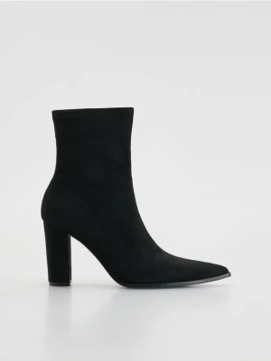 Reserved - Botki z imitacji zamszu - czarny