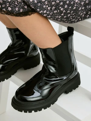 Reserved - Botki z wysoką cholewką - czarny