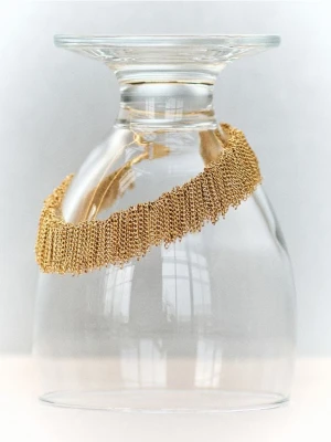 Reserved - Bransoletka z łańcuszkami - złoty