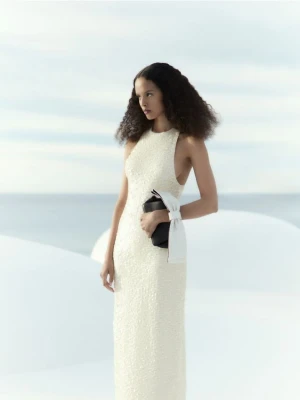 Zdjęcie produktu Reserved - Cekinowa sukienka - złamana biel