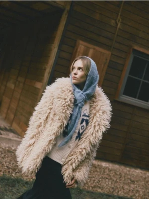 Reserved - Chusta z wełną i moherem - jasnoniebieski