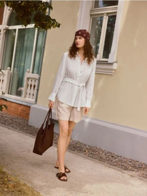 Reserved - Chusta z wiązaniem - ciemnobrązowy