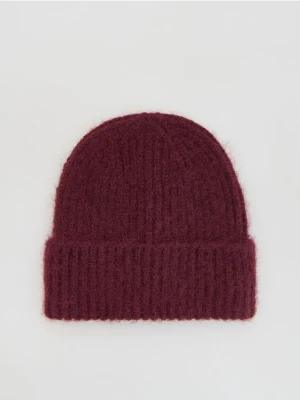 Reserved - Czapka beanie - bordowy