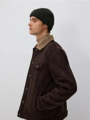 Reserved - Czapka beanie z wełną - jasny zielony