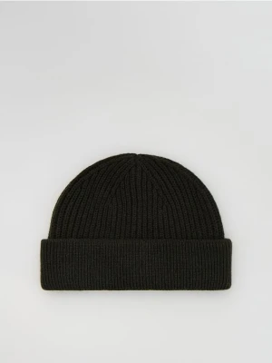 Reserved - Czapka beanie z wełną - jasny zielony