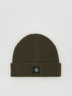 Reserved - Czapka beanie z wiskozą - jasny zielony