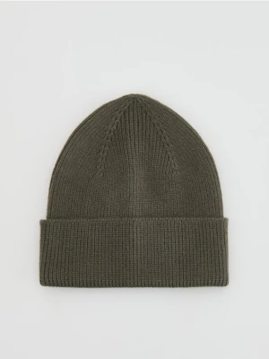 Reserved - Czapka beanie z wiskozą - jasny zielony