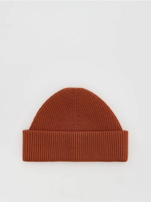 Reserved - Czapka beanie z wiskozą - miedziany
