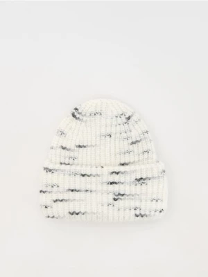 Reserved - Czapka beanie - złamana biel