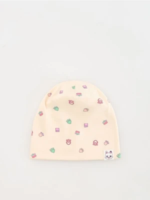 Reserved - Czapka Koci Domek Gabi - beżowy