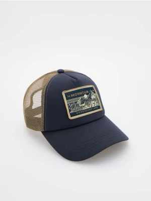 Reserved - Czapka trucker z naszywką - granatowy