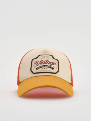 Reserved - Czapka trucker z naszywką - miedziany