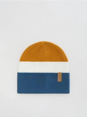 Reserved - Czapka w paski - brązowy