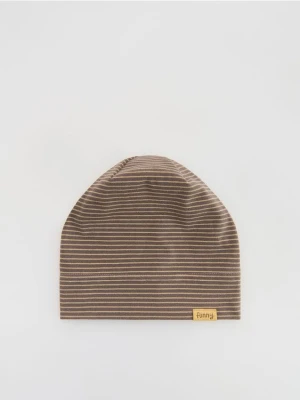 Reserved - Czapka w paski - ciemnoszary