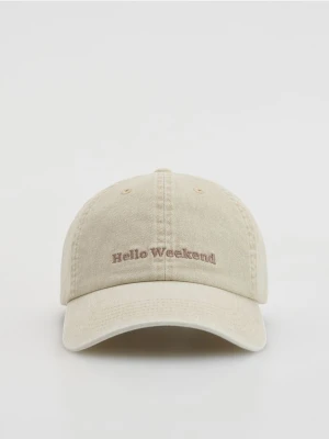 Reserved - Czapka z daszkiem - kremowy