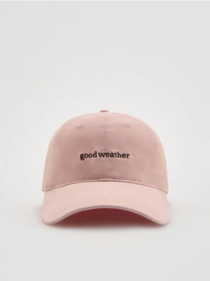 Reserved - Czapka z daszkiem - pastelowy róż