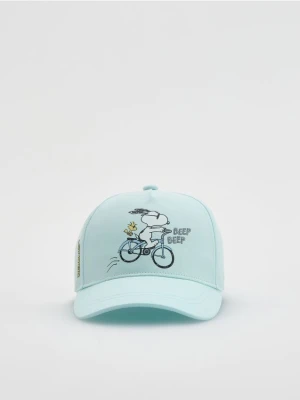Reserved - Czapka z daszkiem Snoopy - jasnoniebieski