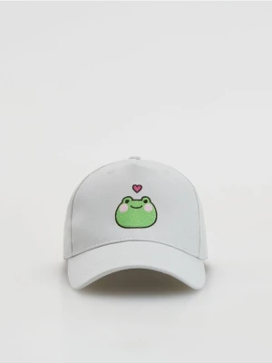 Reserved - Czapka z daszkiem z haftem - ciemnoszary