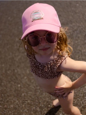 Reserved - Czapka z daszkiem z nadrukiem - pastelowy róż