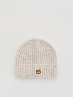 Reserved - Czapka z domieszką wełny - beżowy