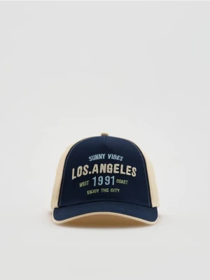 Reserved - Czapka z haftem - granatowy