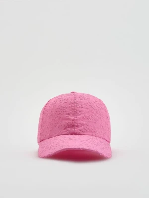 Reserved - Czapka z haftowanym wzorem - fioletowy