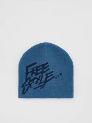 Reserved - Czapka z nadrukiem - niebieski