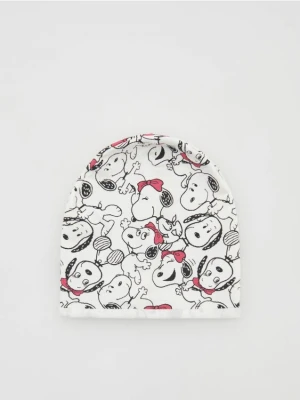 Reserved - Czapka z nadrukiem Snoopy - biały
