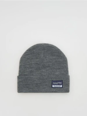 Reserved - Czapka z naszywką - ciemnoszary