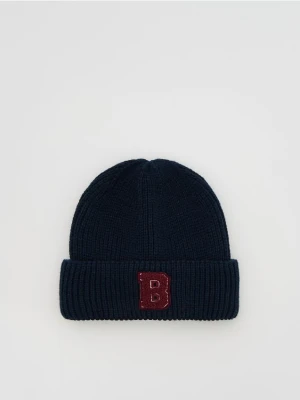 Reserved - Czapka z naszywką - granatowy
