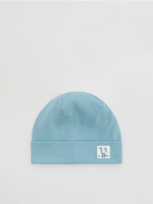 Reserved - Czapka z naszywką - jasnoniebieski
