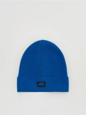 Reserved - Czapka z naszywką - niebieski