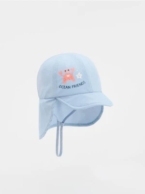 Reserved - Czapka z osłoną karku - jasnoniebieski