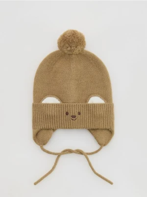 Reserved - Czapka z pomponem - beżowy