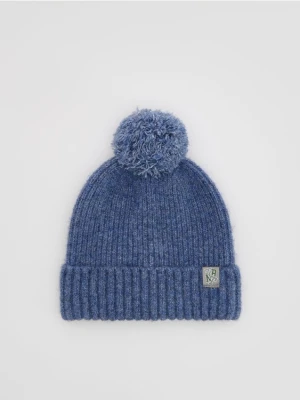 Reserved - Czapka z pomponem - granatowy